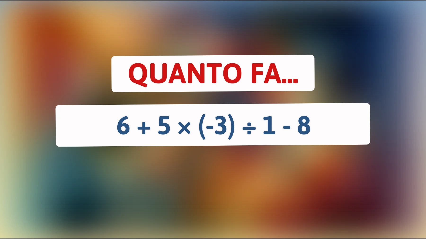 "Sei abbastanza geniale per risolvere questo semplice ma ingannevole problema matematico?""