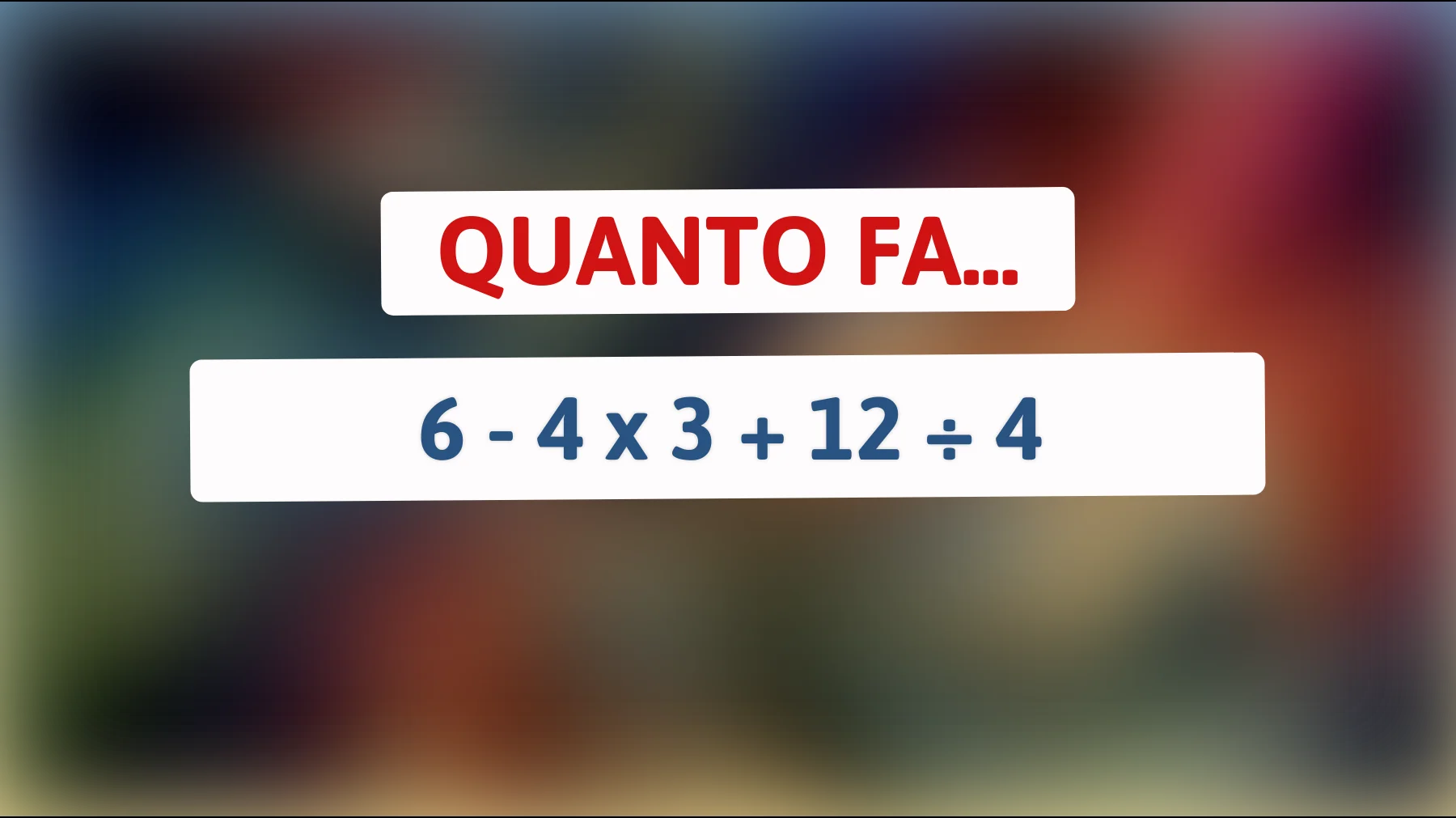 "Sfida le tue capacità matematiche: Risolvi l'indovinello che solo le menti più brillanti possono decifrare!""