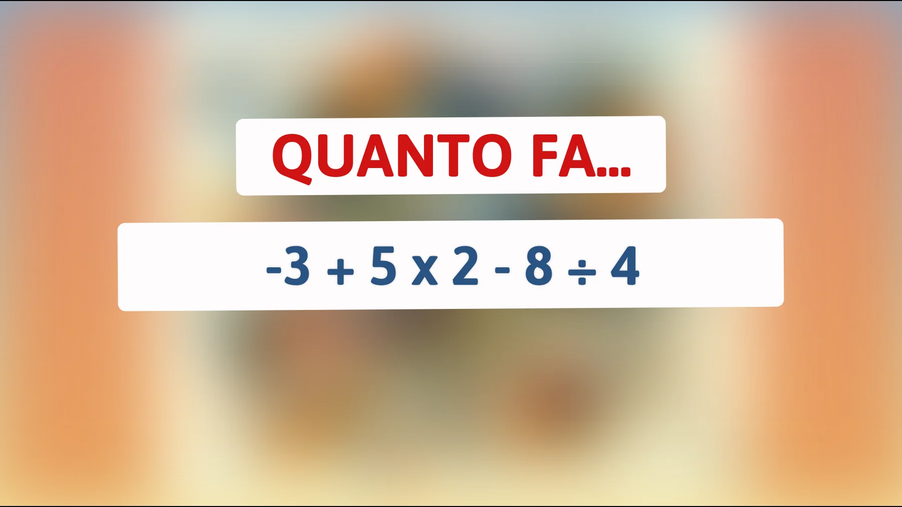 "Solo il 3% delle persone riesce a risolvere questo semplice enigma matematico! Sei uno di loro?""
