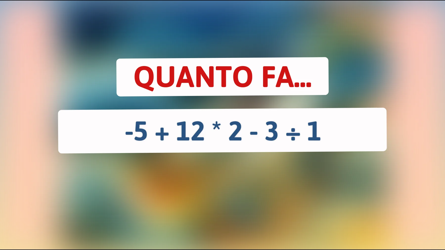 Solo i veri geni possono risolvere questo enigma matematico! Sei all'altezza della sfida? Scoprilo ora!"