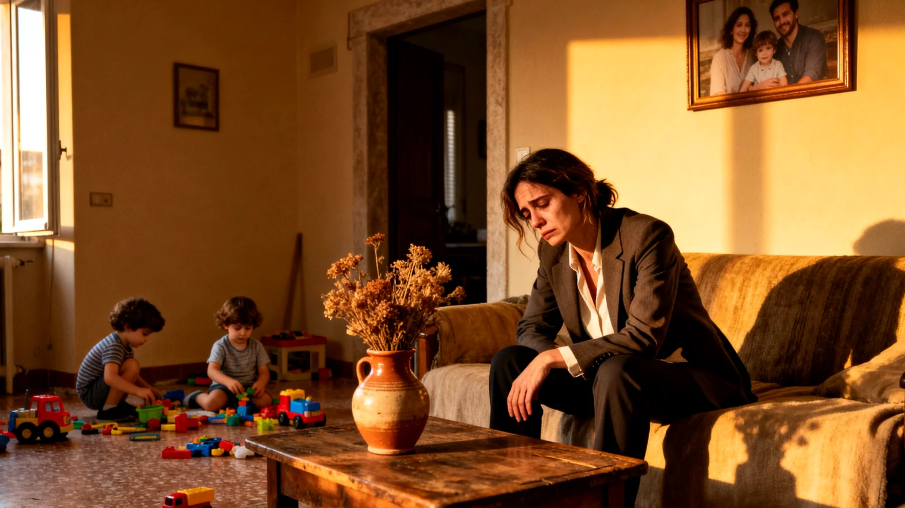 Una mamma che lavora a tempo pieno fatica a trovare momenti significativi da dedicare ai suoi bambini piccoli. Tra impegni lavorativi, faccende domestiche e stanchezza, si ritrova a passare con loro solo momenti frettolosi e funzionali (pasti veloci, preparativi per la scuola, messa a letto), senza riuscire a creare spazi di gioco, dialogo e connessione emotiva. Questo genera in lei sensi di colpa e nei bambini comportamenti di richiesta d'attenzione attraverso capricci o regressioni."