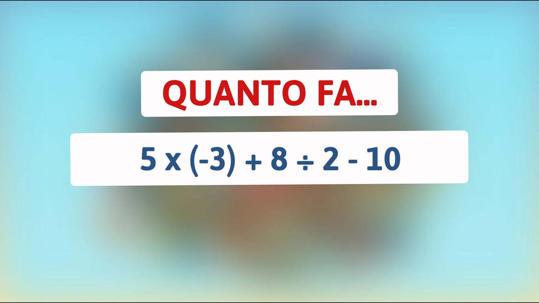 "Riesci a risolvere questo enigma matematico che solo i veri geni possono capire? Mettiti alla prova ora!""