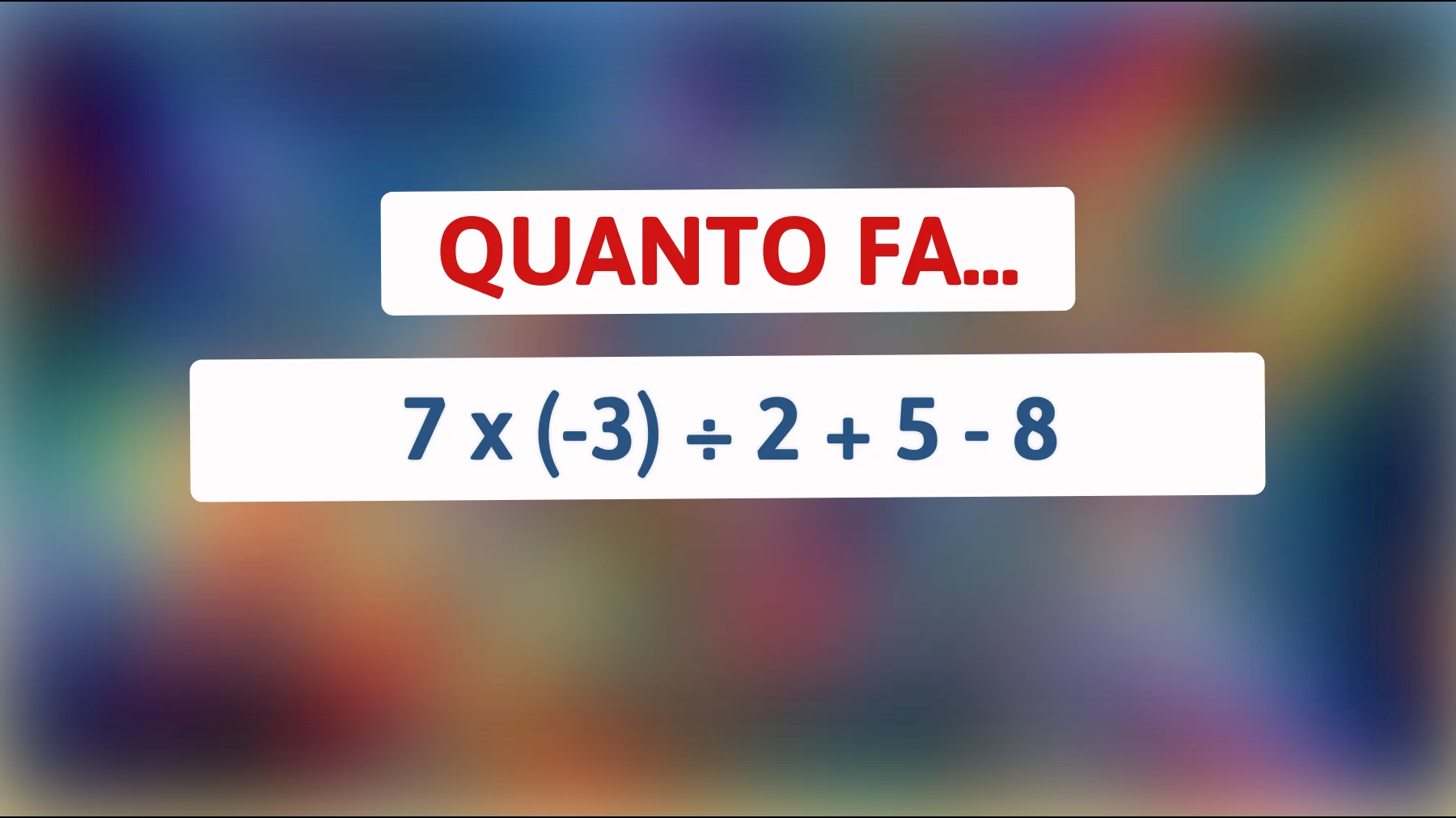 "Sei un vero genio? Risolvi questo enigma matematico che sfida il tuo QI!""
