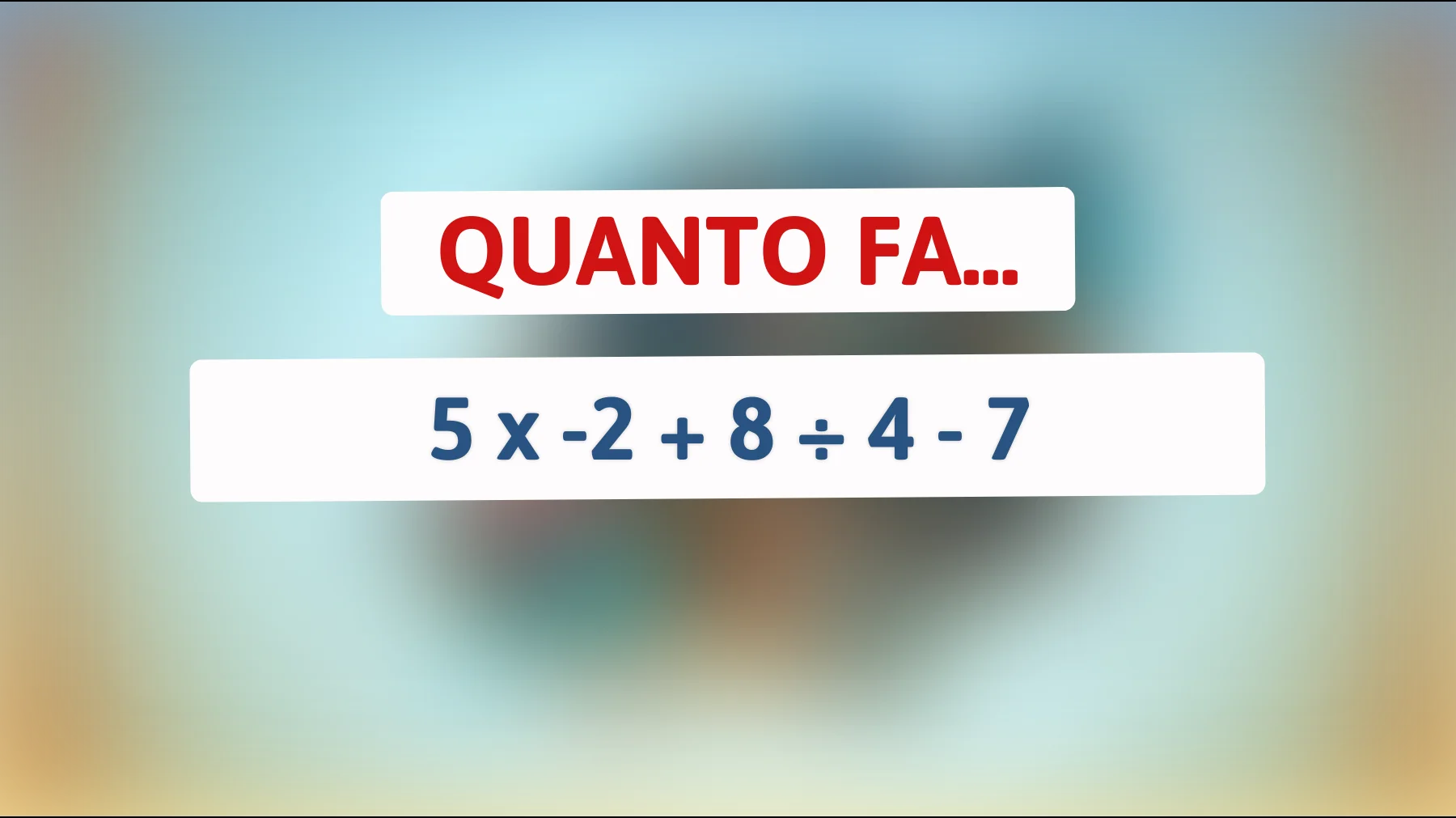 Scopri la risposta corretta a questo enigma matematico: solo l'1% delle persone ci riesce! Sei tra i più intelligenti?"
