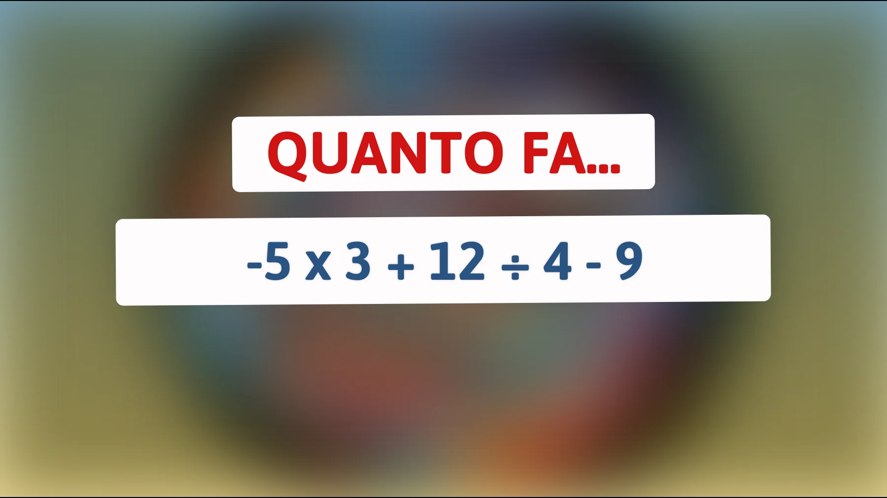 Scopri se sei un genio risolvendo questo rompicapo matematico! Riuscirai a battere la sfida?"